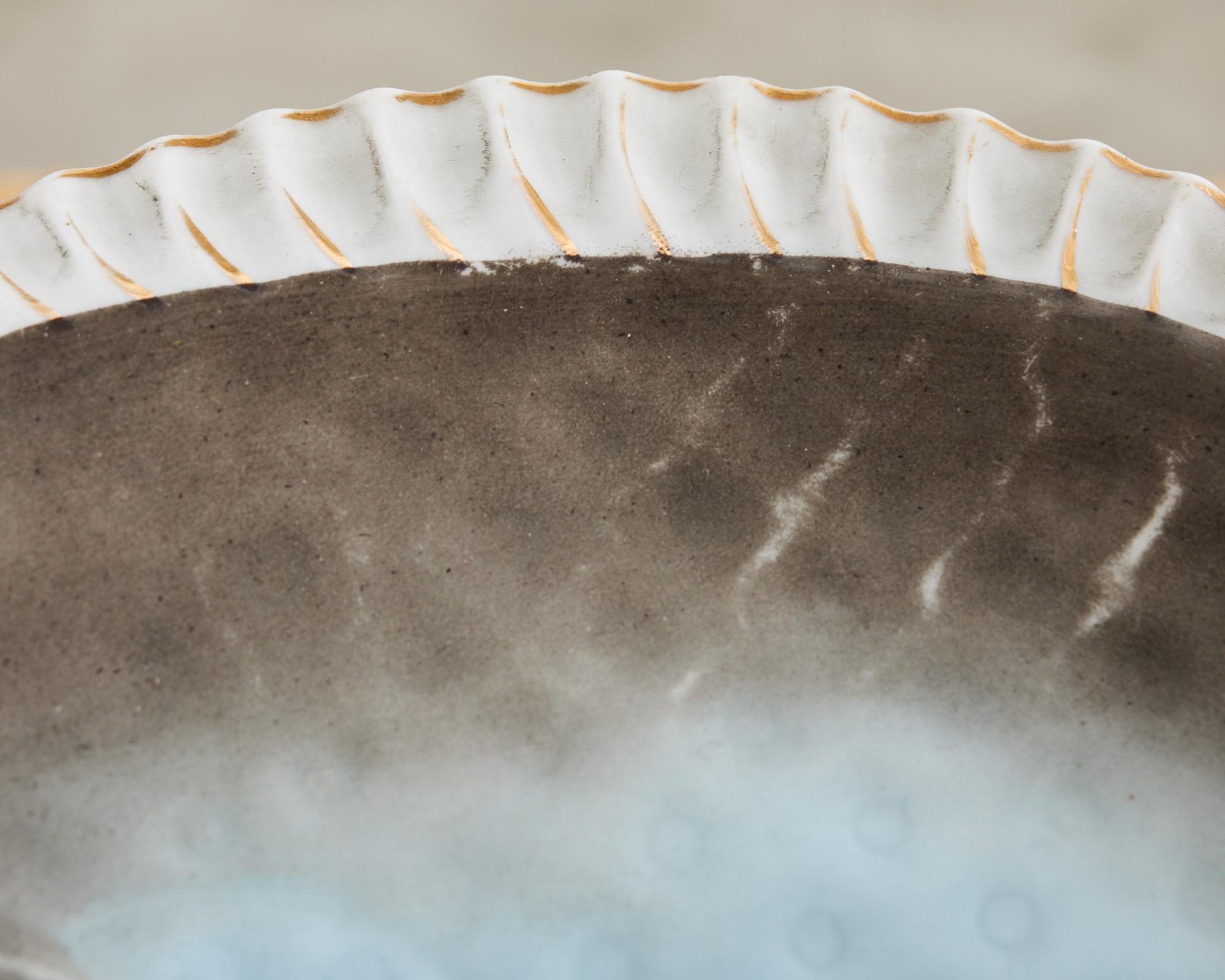 Juego de trece platos de pescado de porcelana checa de Bohemia Schwalb 2