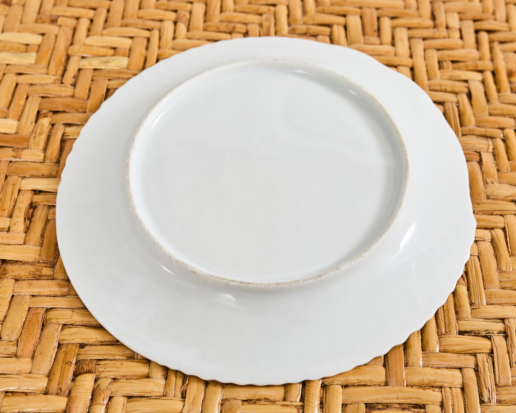 Juego de trece platos de pescado de porcelana checa de Bohemia Schwalb 3