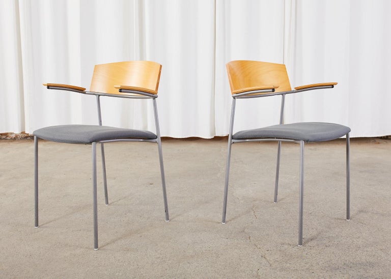 Set of Thirteen Swedish Modern EFG Offy Stacking Chairs For Sale at 1stDibs efg chair
