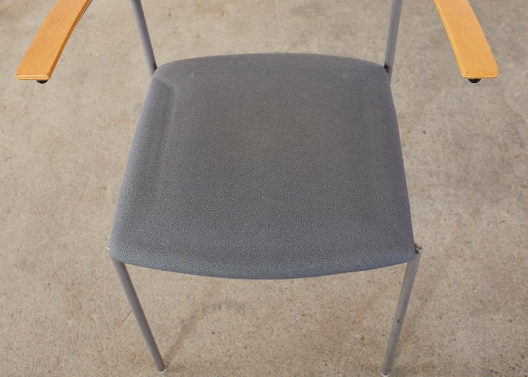 Set of Thirteen Swedish Modern EFG Offy Stacking Chairs For Sale at 1stDibs efg chair