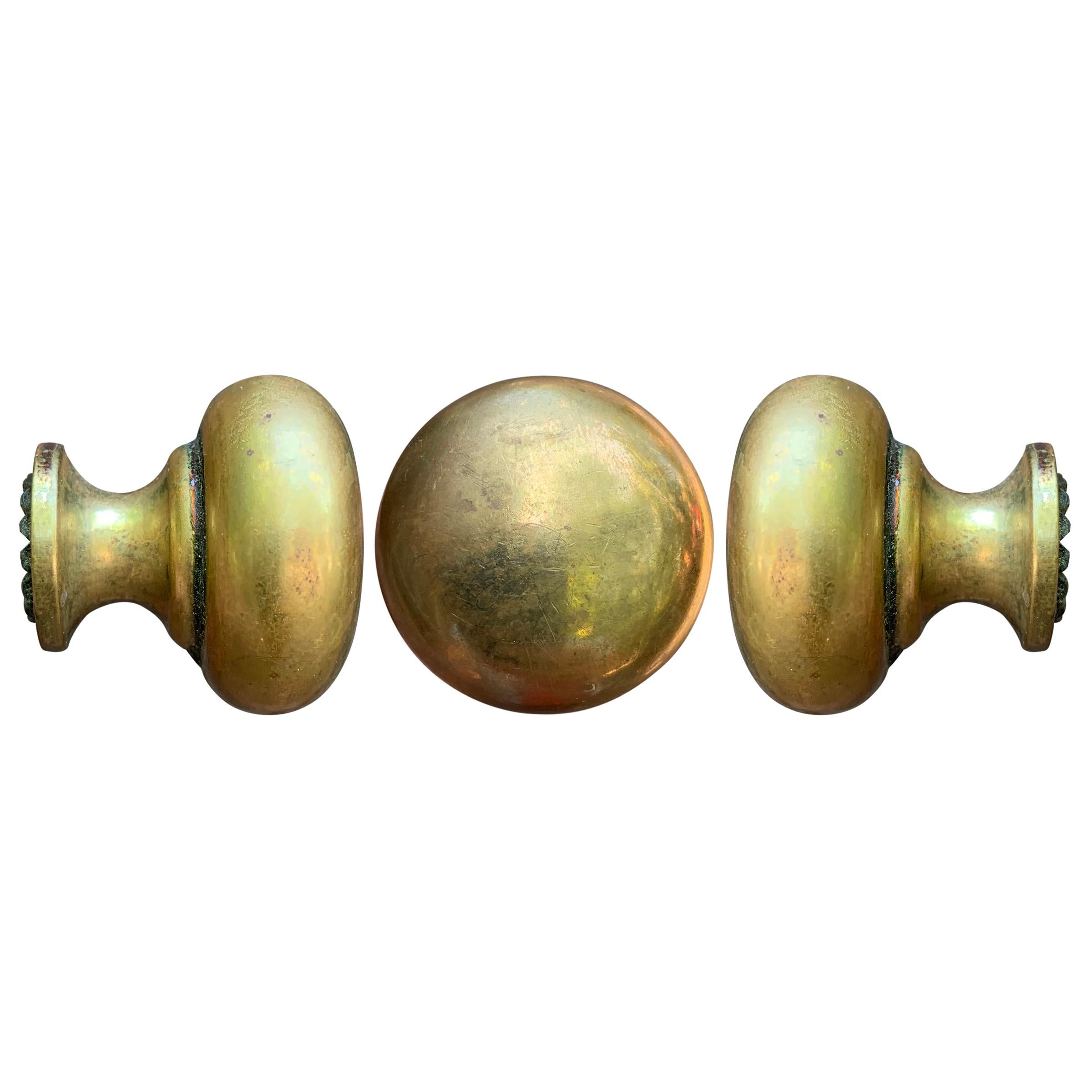 A set of thirty five vintage cast bronze drawer or door knobs perfect for your next kitchen or bathroom project.