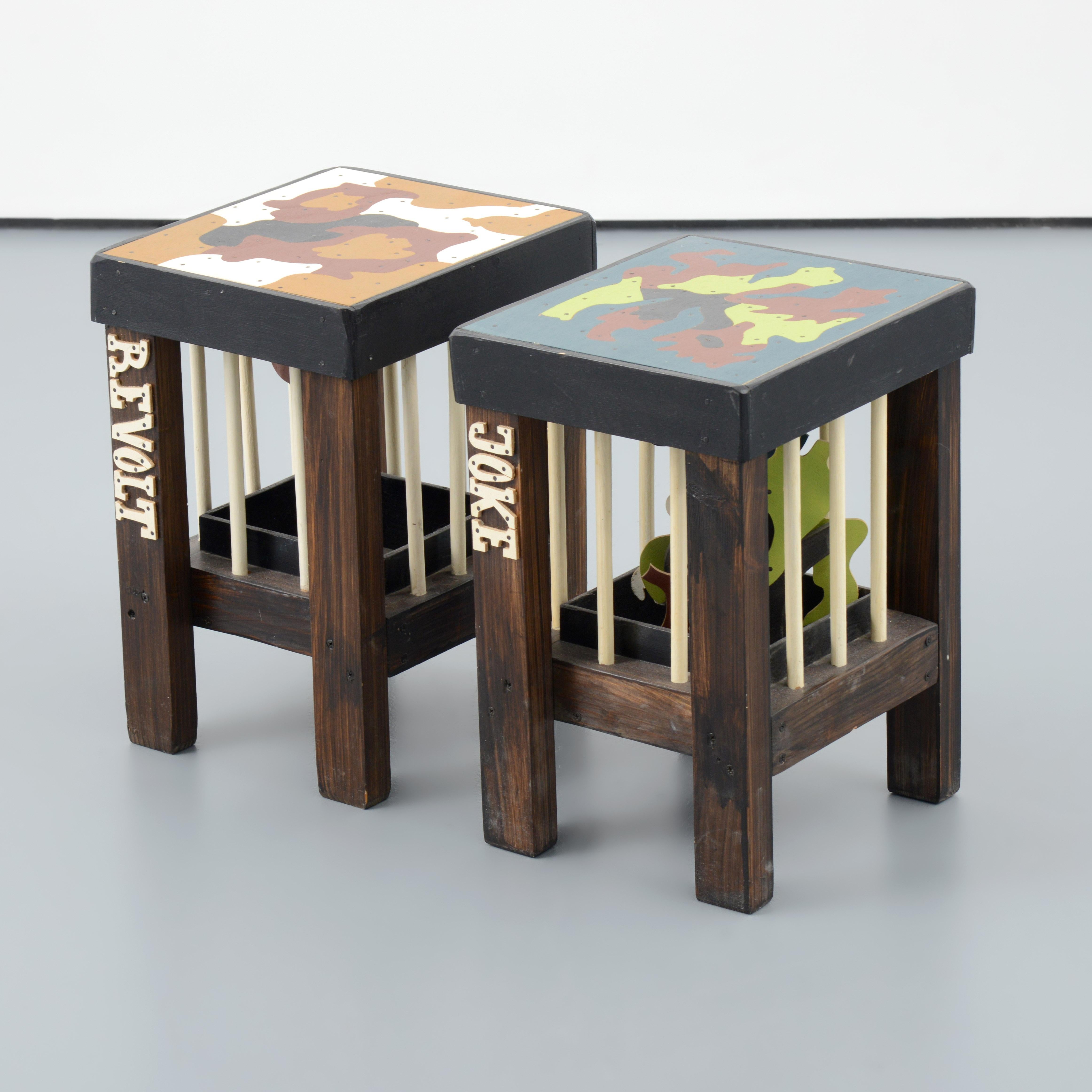 German Set of Thorsten Passfeld Stools, 