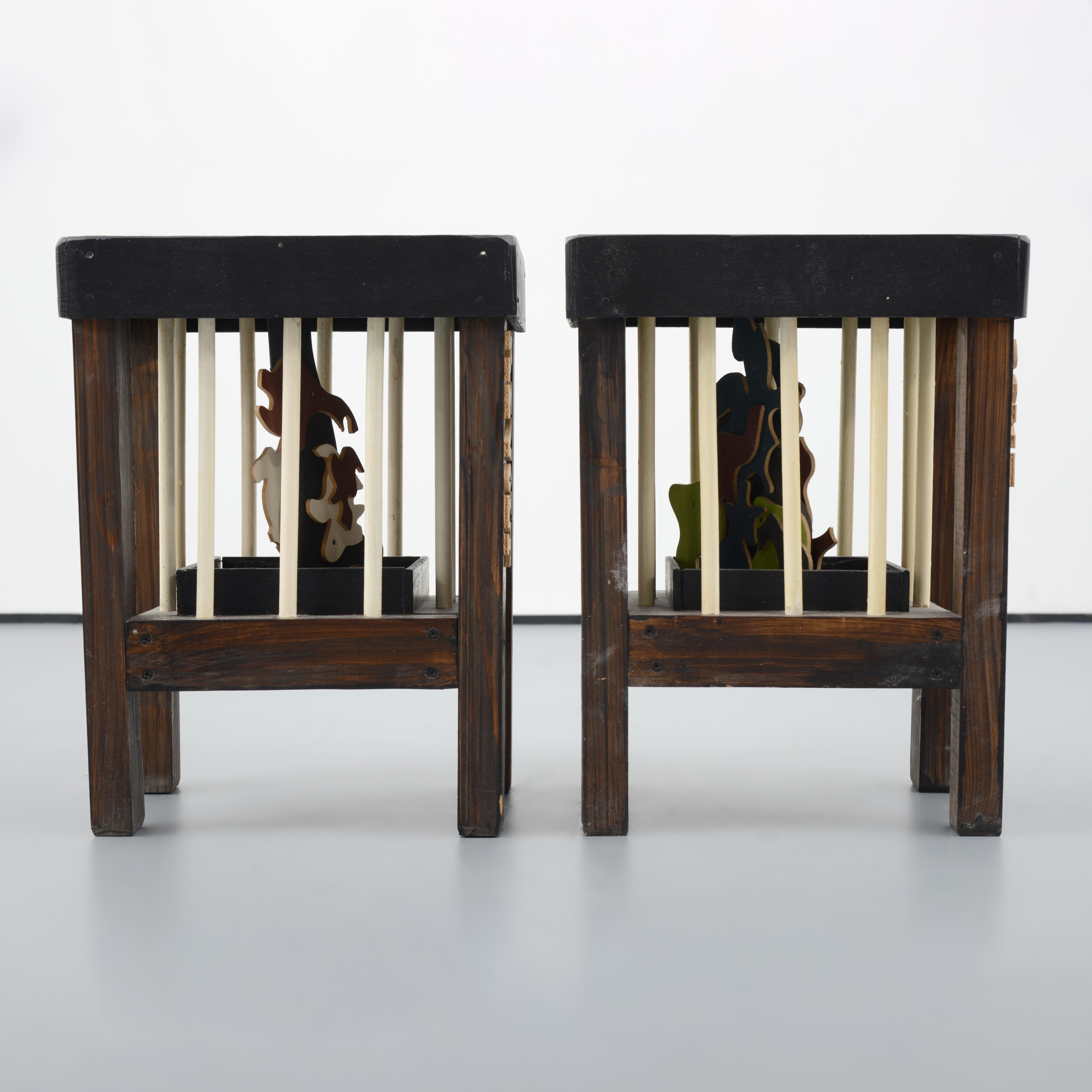 Acrylic Set of Thorsten Passfeld Stools, 
