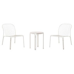 Set of Thorvald Outdoor Lounge Chairs/Side Table-Ivory-Space Copenhagen for &T