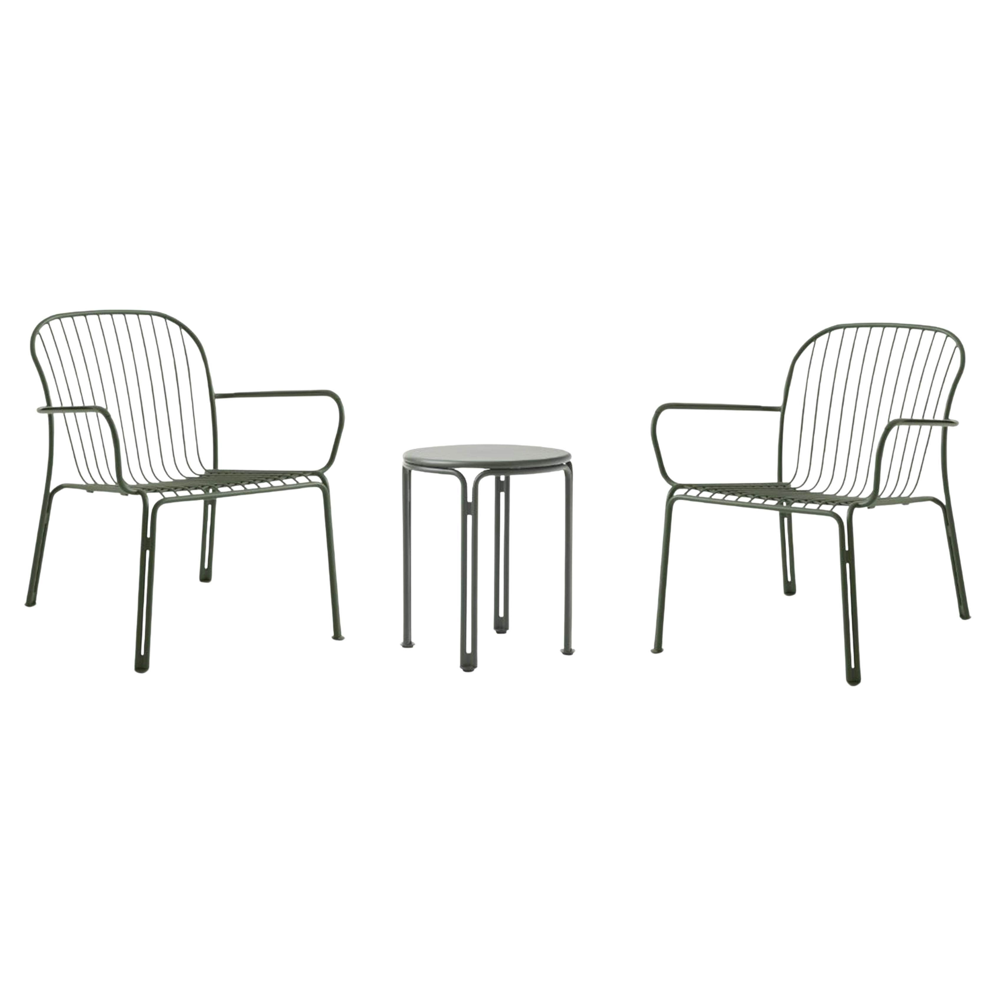 A Space Copenhagen 2Fauteuil d'extérieur/Table d'appoint-BronzeGreen-Space Copenhagen AT&T