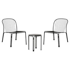 Ensemble de chaises longues d'extérieur Thorvald/table d'appoint Black-by Space Copenhagen pour&T