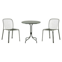 Set of Thorvald Outdoor Side Chairs/Table-BronzeGreen-by Space Copenhagen for &T