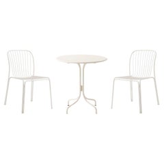 Set of Thorvald Outdoor Side Chairs/Table-Ivory-by Space Copenhagen for &T