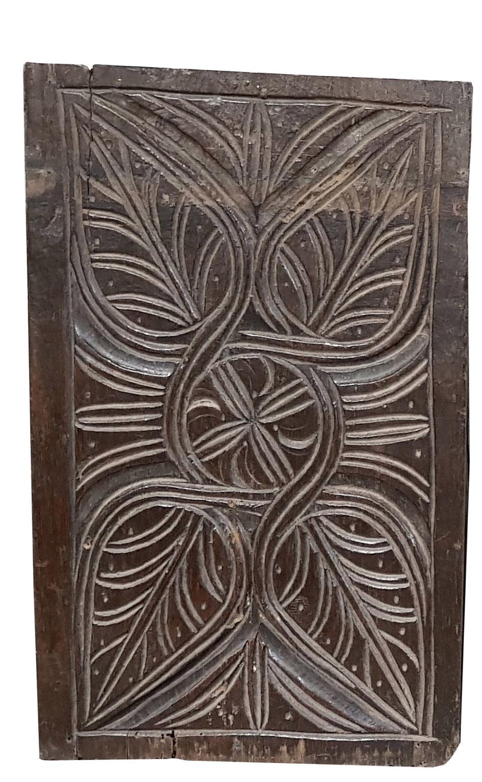 18th Century and Earlier Set of Three 16th Century English Carved Oak Panels