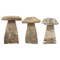Set of Three 18th Century English Staddle Stones