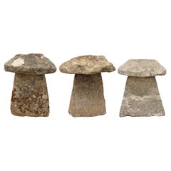 Antique Set of Three 18th Century English Staddle Stones