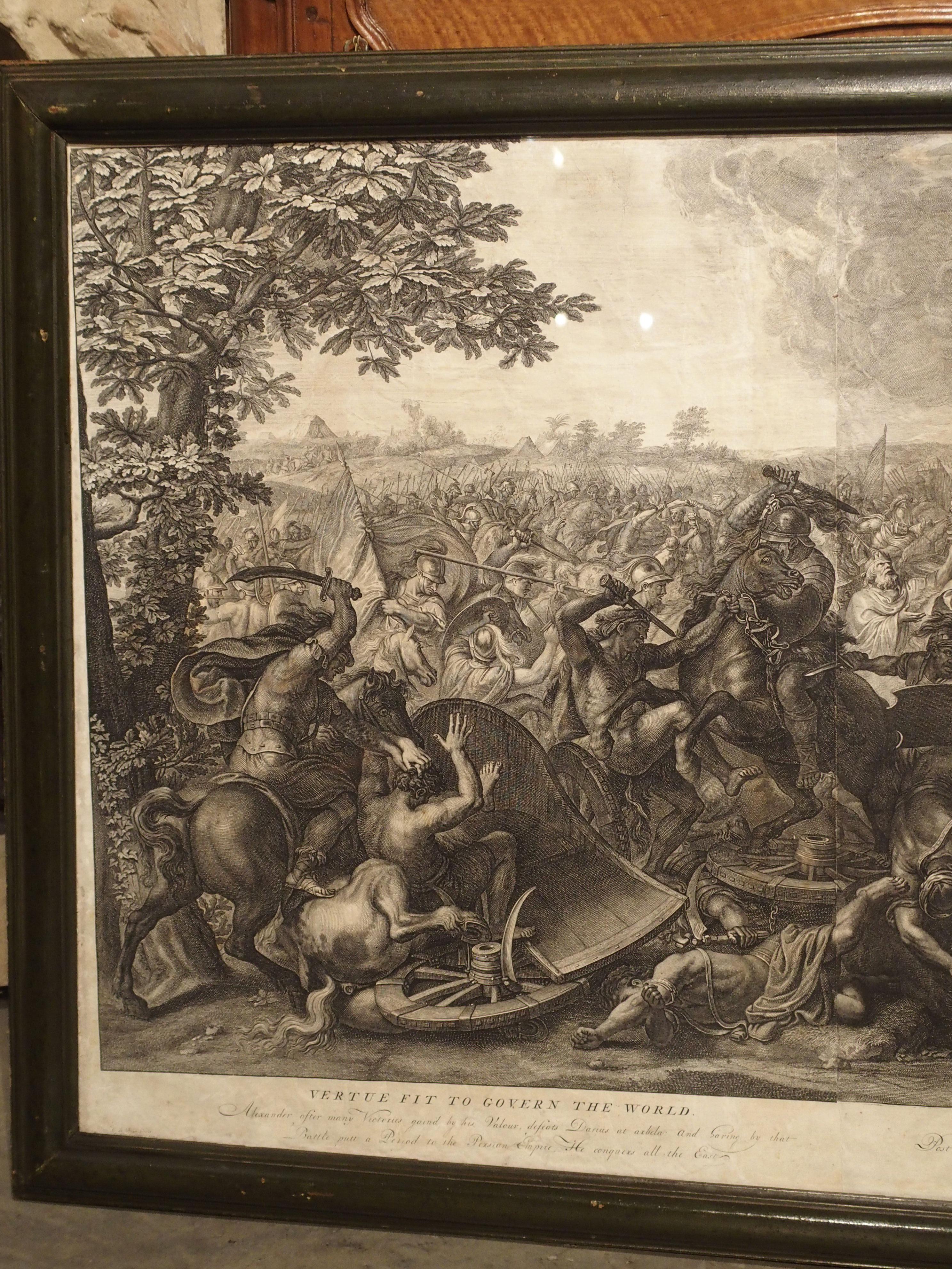Set of Three 18th Century Engravings The Battles of Alexander the Great 6