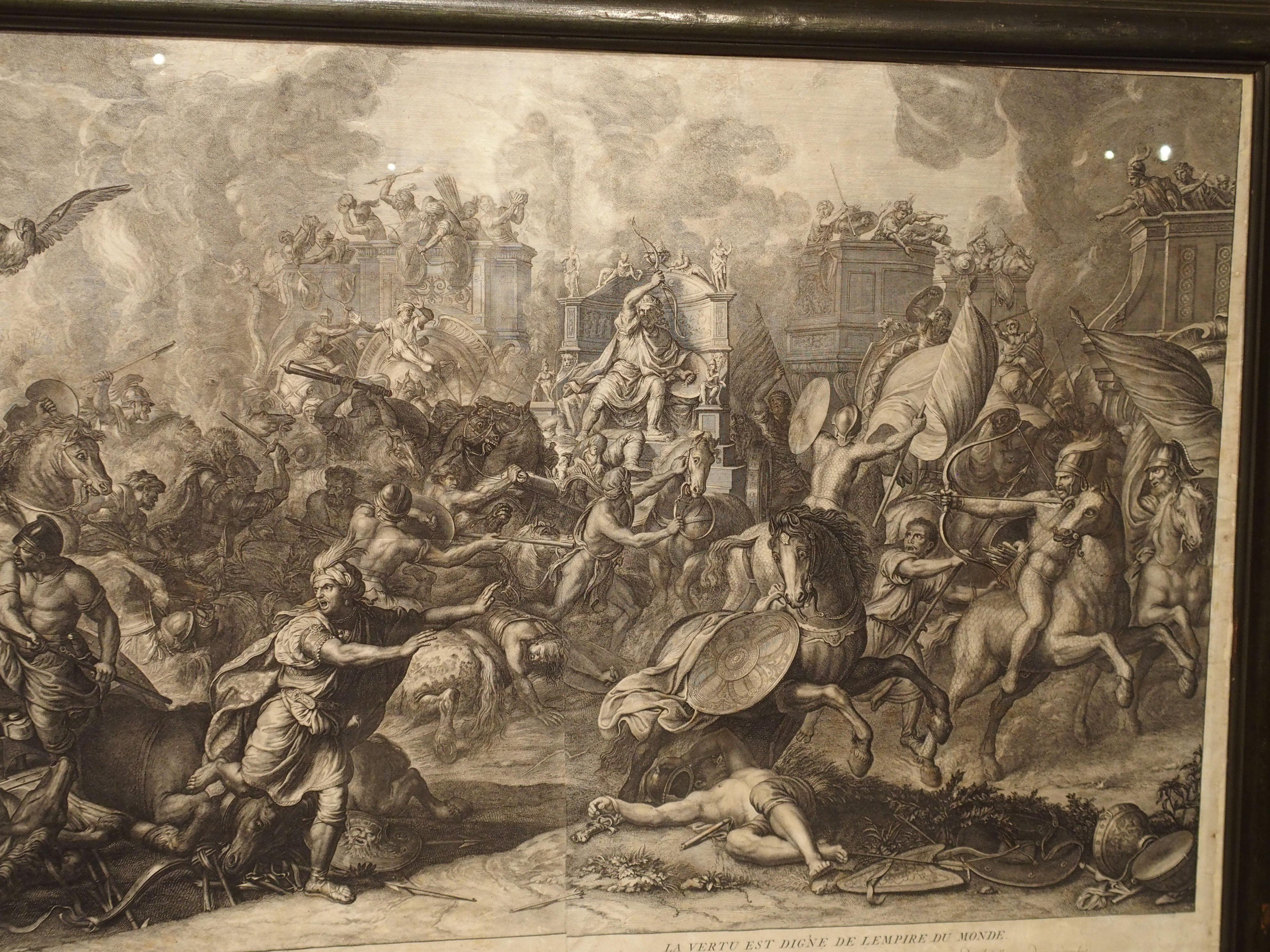 Set of Three 18th Century Engravings The Battles of Alexander the Great 8