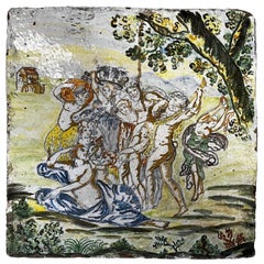 Set of Three 18th Century Large Italian Majolica Plaques