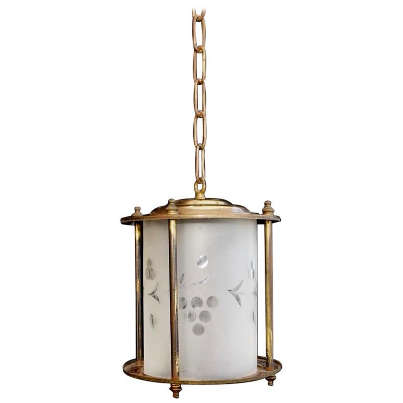 Set of Three 1920s Brass Plated Lanterns