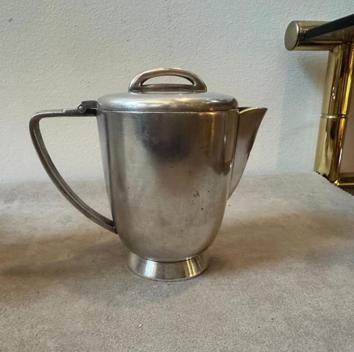 20th Century Set of Three 1930s Art Deco Teapots by Gio Ponti for Fratelli Calderoni For Sale