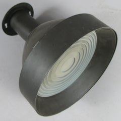 Set of Three 1950s Enameled Ceiling Lights by Lightolier