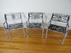 Set of Three 1960s Aluminum Dolphin Chairs