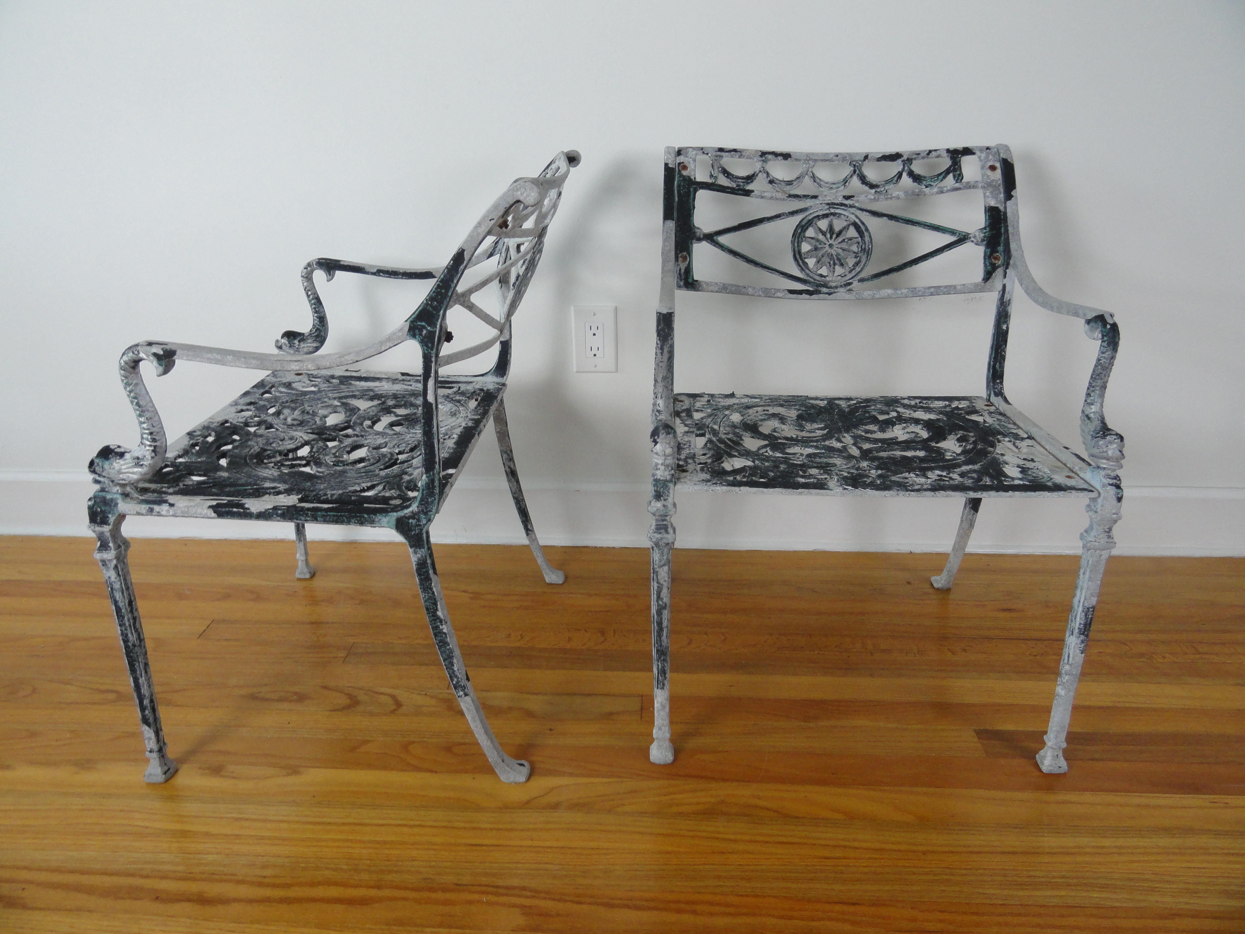 American Set of Three 1960s Aluminum Dolphin Chairs For Sale