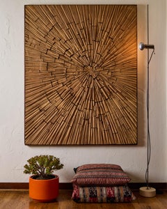 Set of Three 1960s Gainey Orange Glazed Planters