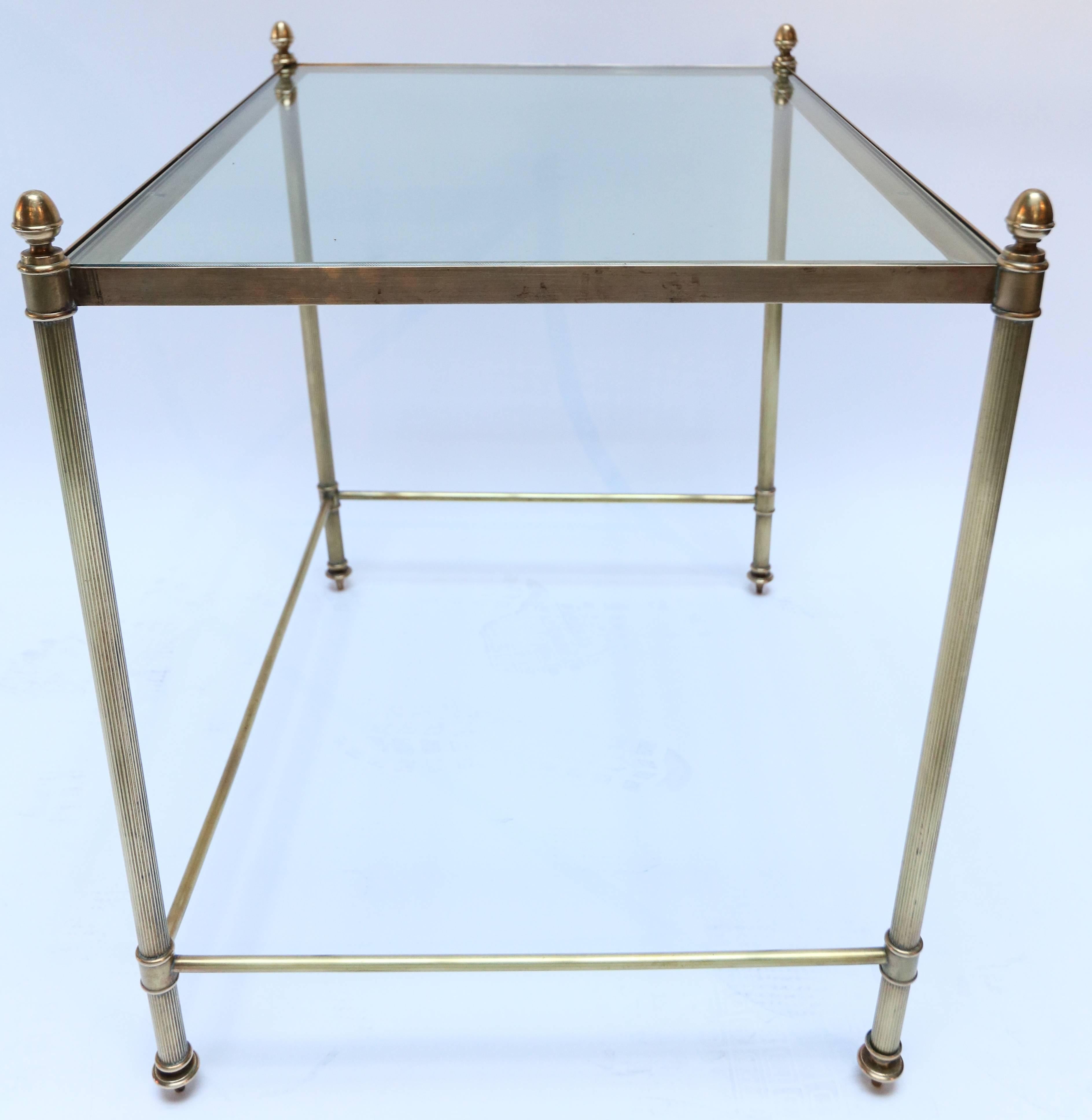 Set of Three 1960s Italian Brass Nesting Tables For Sale 1