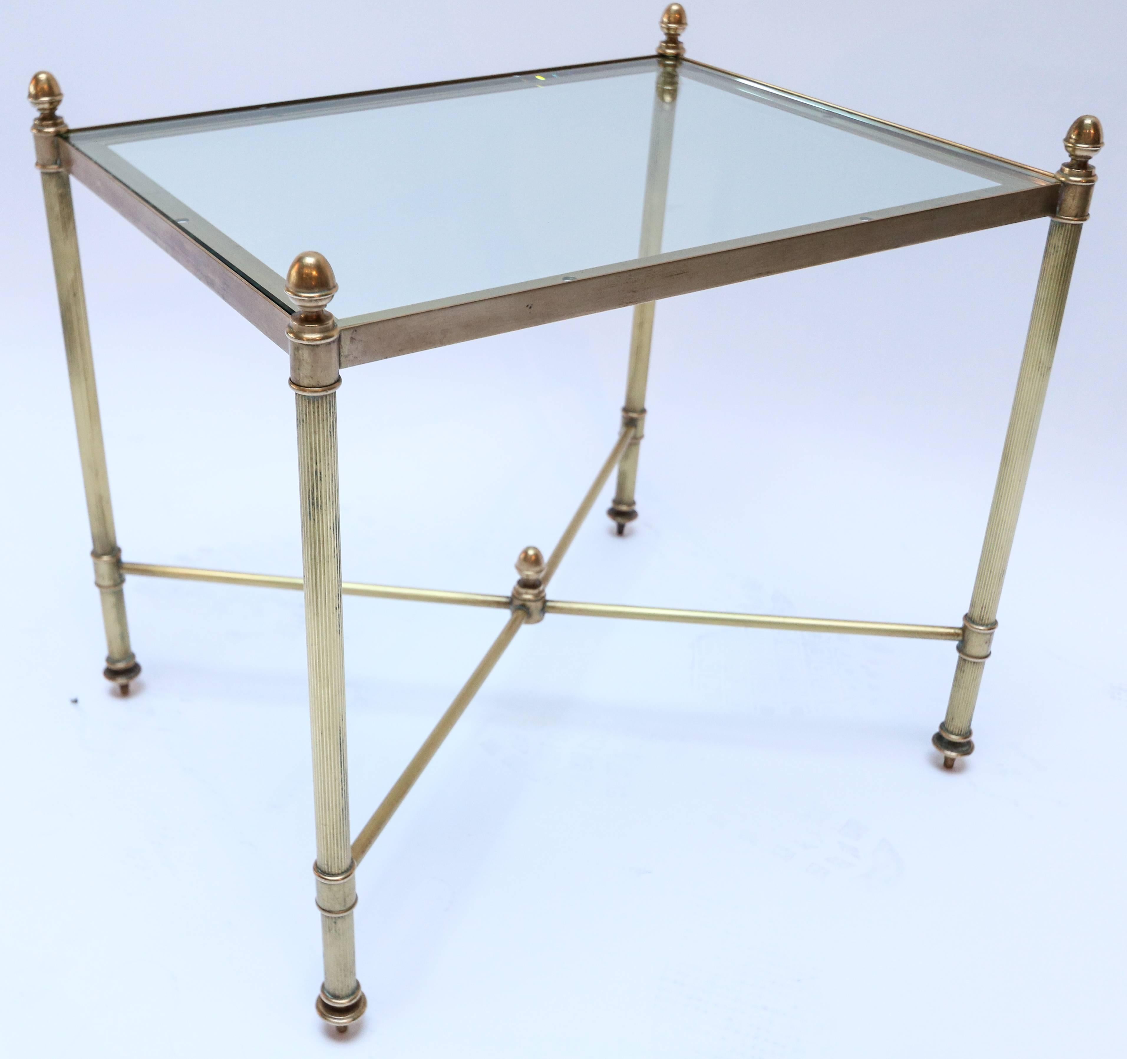 Set of Three 1960s Italian Brass Nesting Tables For Sale 2