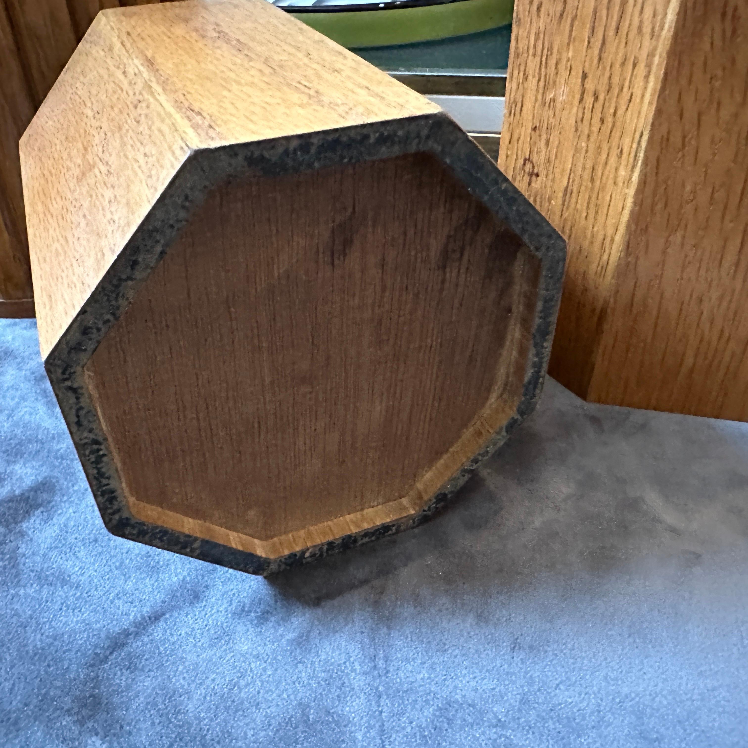 Set of Three 1960s Scandinavian Style Wood and Plastic European Ice Buckets im Angebot 3