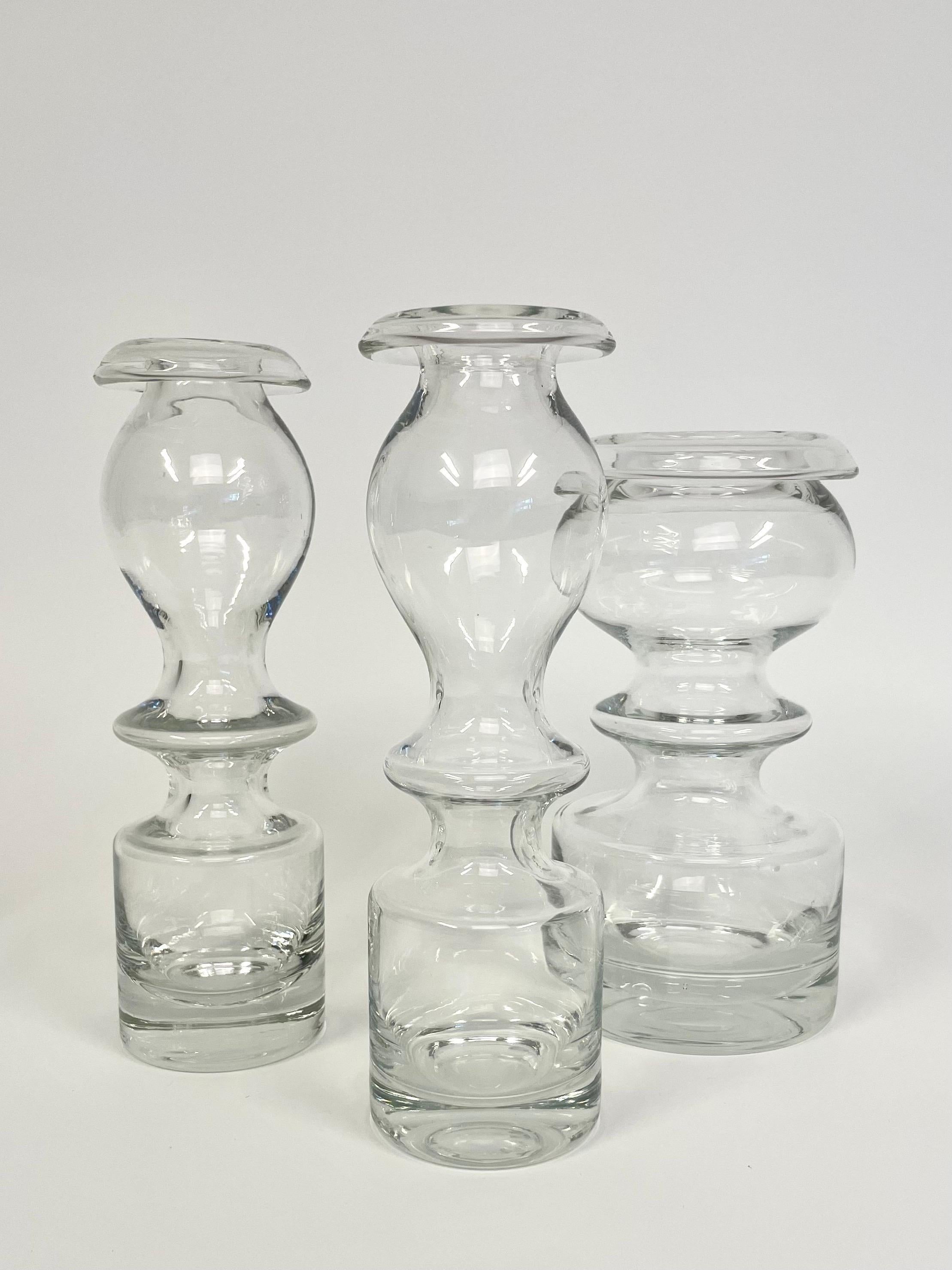 Scandinavian Modern Set of Three 1966 Pompadour Vases by Finnish Designer Nanny Still for Riihimäen For Sale