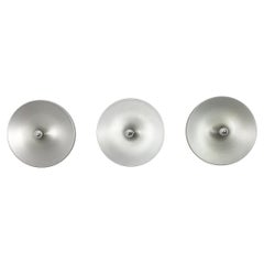 Set of Three 1970s Charlotte Perriand Style Disc Wall Light by Staff, Germany