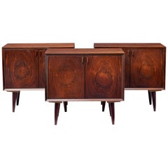 Used Set of Three 1970s Danish Rosewood Cabinets