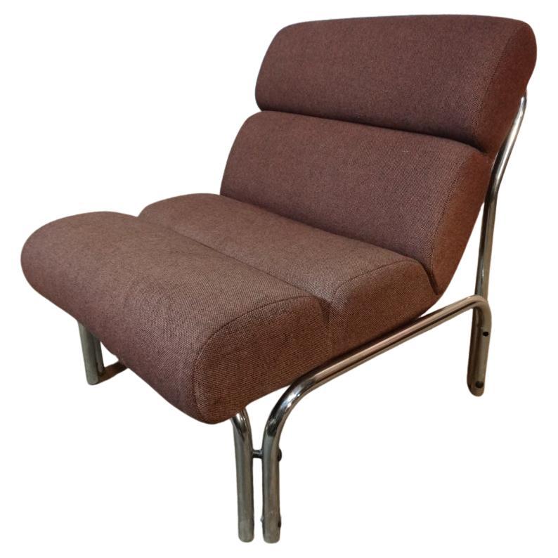 Set of Three 1970s Evertaut Tube Armchairs with Matching Glass Coffee Table For Sale