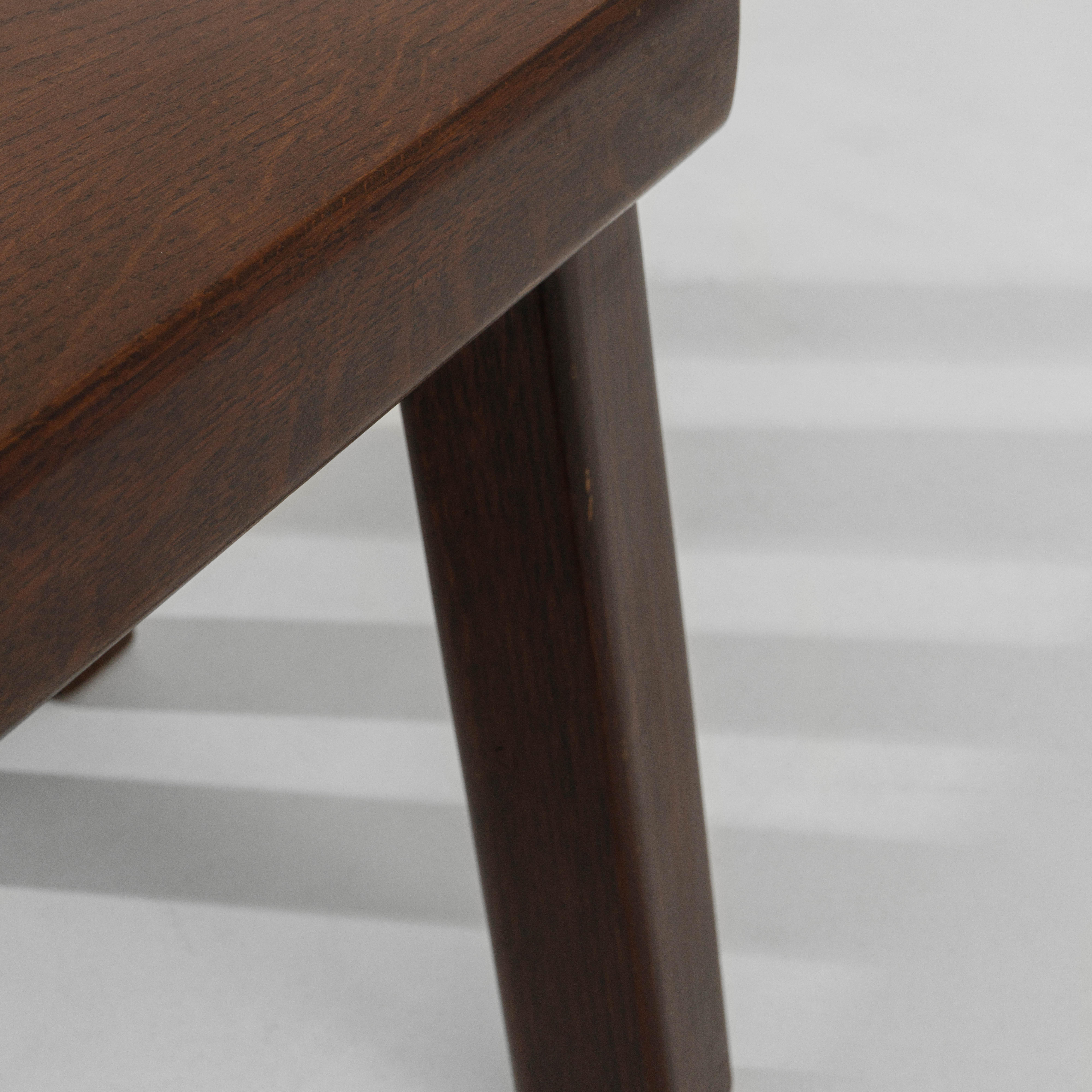 Set of Three 1970s French Brutalist Wooden Nesting Tables In Original Patina For Sale 7