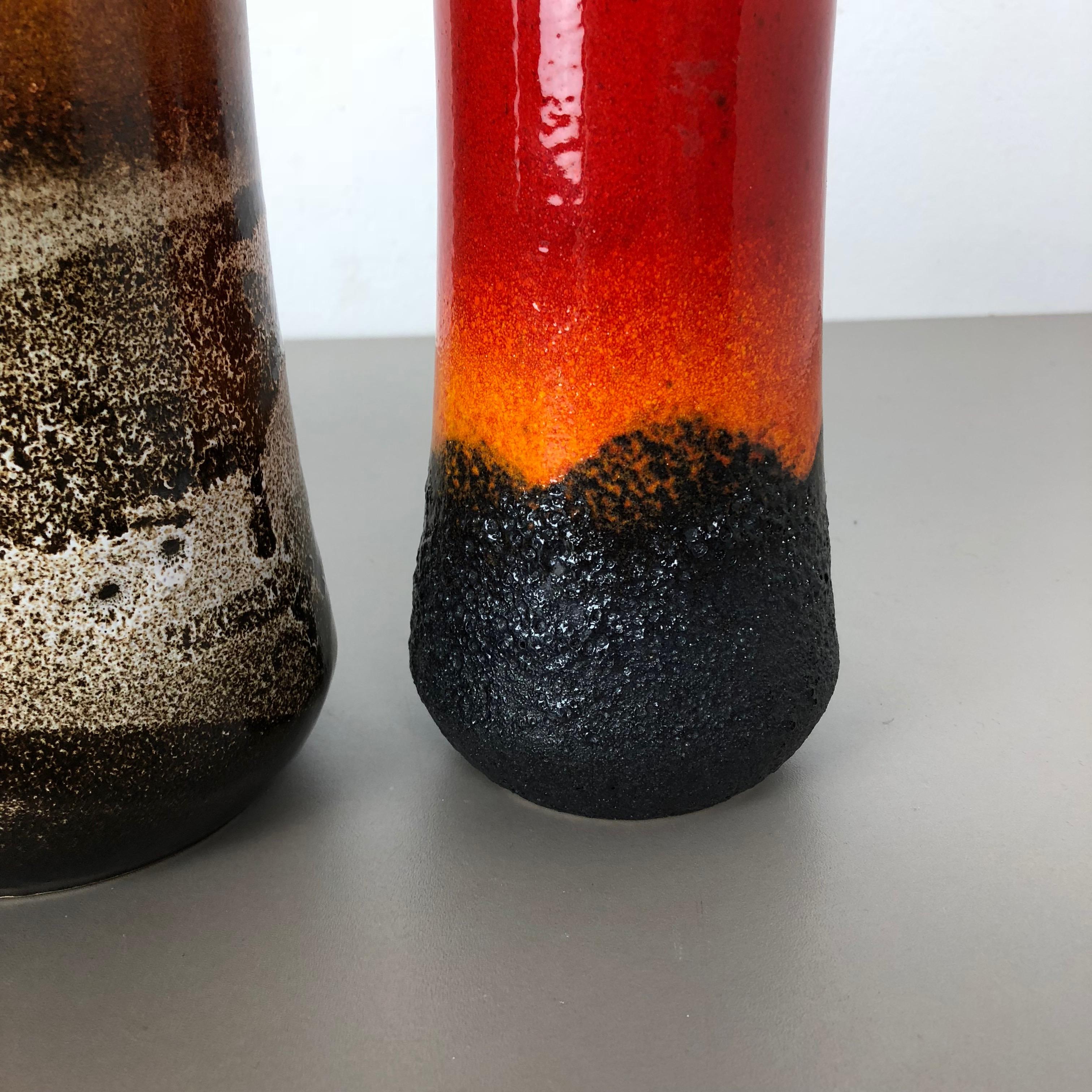 Set di tre vasi in ceramica Fat Lava 