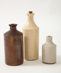 Set of Three 19th Century Japanese Ceramic Ink Bottles