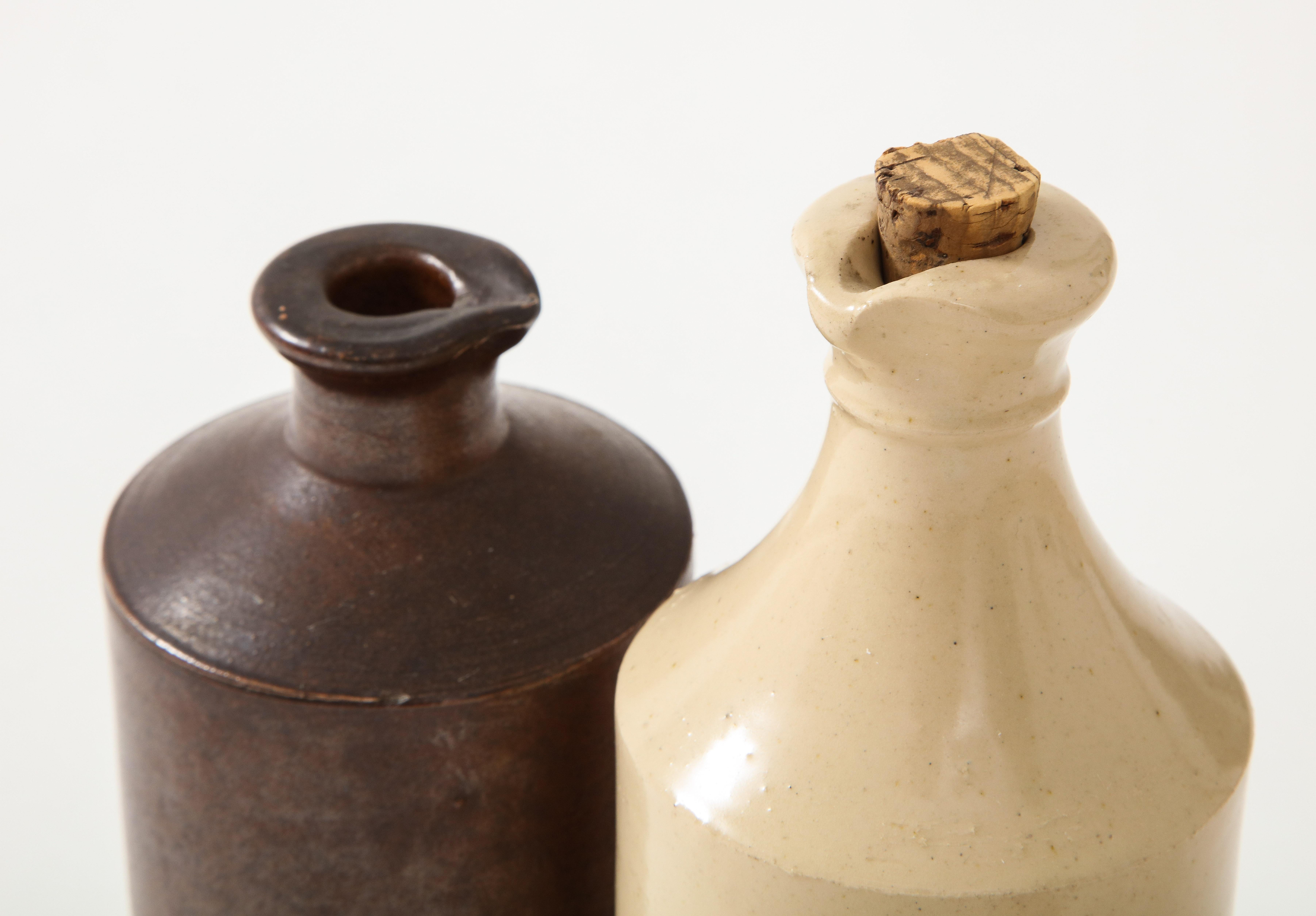 Set of Three 19th Century Japanese Ceramic Ink Bottles In Good Condition In Brooklyn, NY
