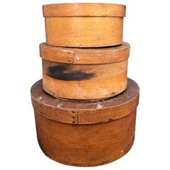Antique Set of Three 19th Century American Pantry Boxes