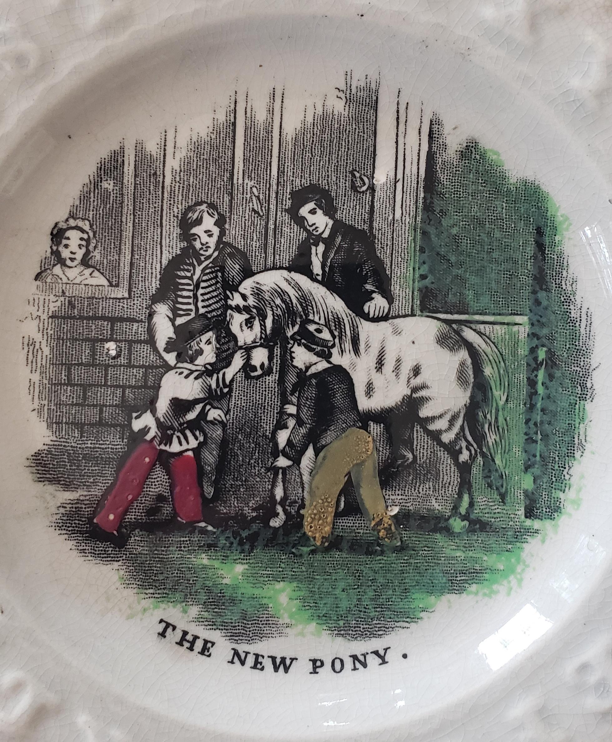 Set of Three 19th Century Children ABC Plates For Sale 5