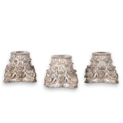 Set of Three 19th Century Corinthian Column Candle Stands