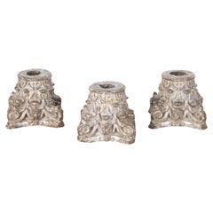 Set of Three 19th Century Corinthian Column Candle Stands