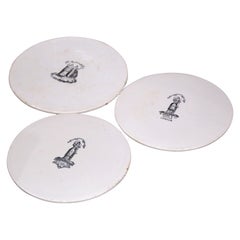 Set of Three 19th Century English Black and White Trivets Signed R. Webb & Co Set of Three 19th Century English Black and White Trivets Signed R. Webb & Co