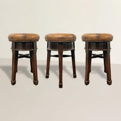 Set of Three 19th Century English Pub Stools