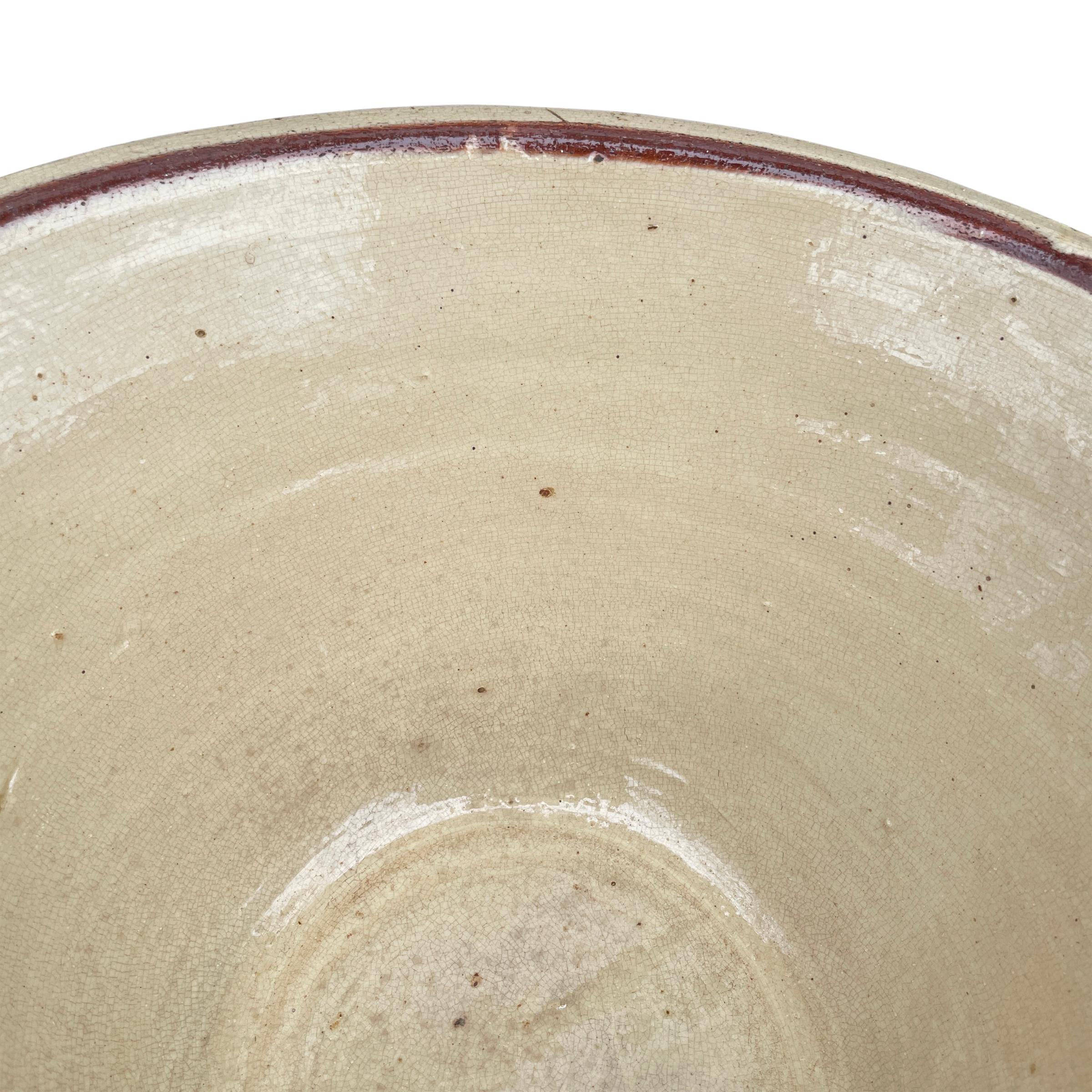 Set of Three 19th Century English Terracotta Dough Bowls For Sale 1