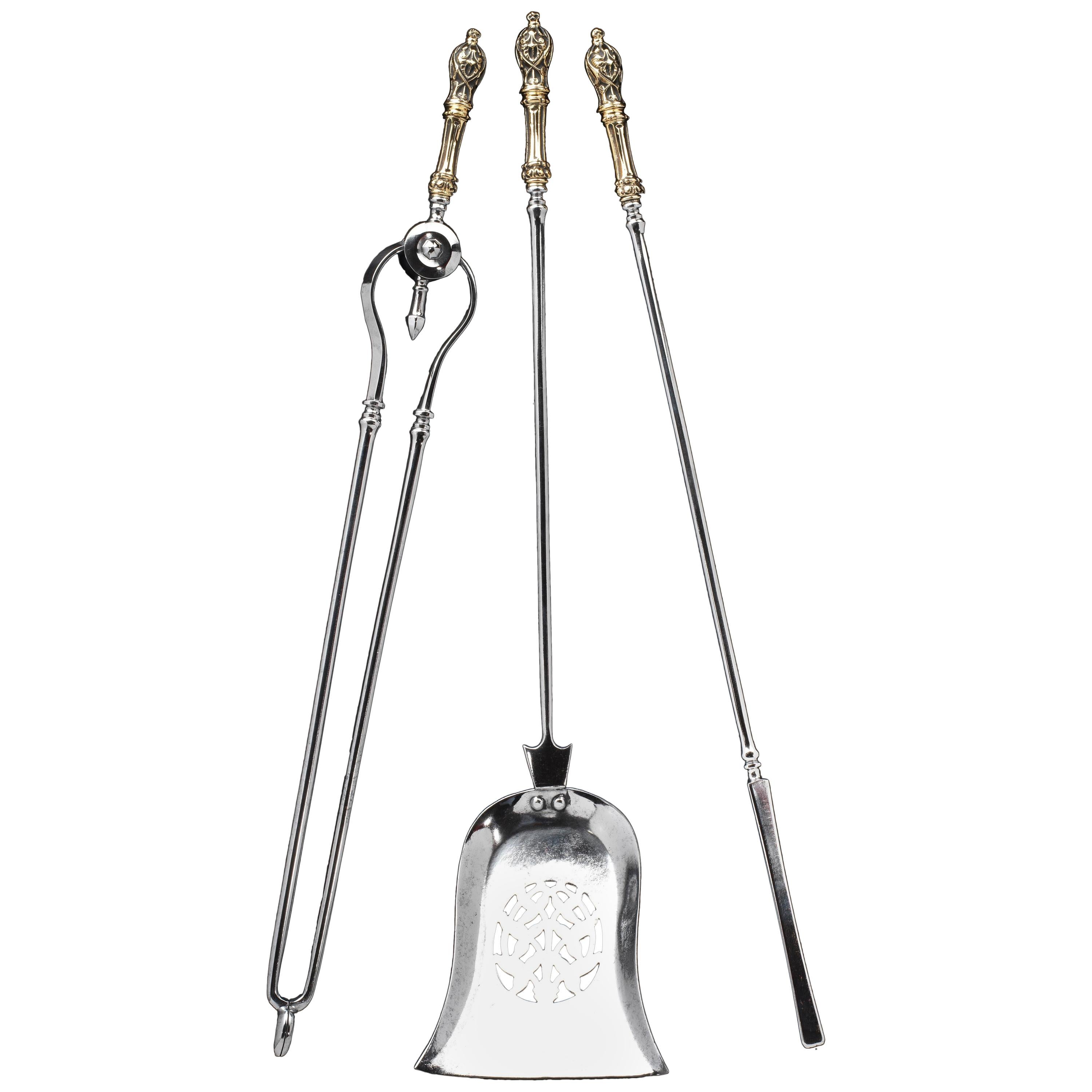 Set of Three 19th Century Fire Irons For Sale