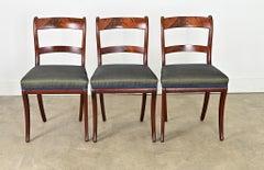 Set of Three 19th Century French Mahogany Side Chairs