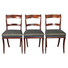 Set of Three 19th Century French Mahogany Side Chairs