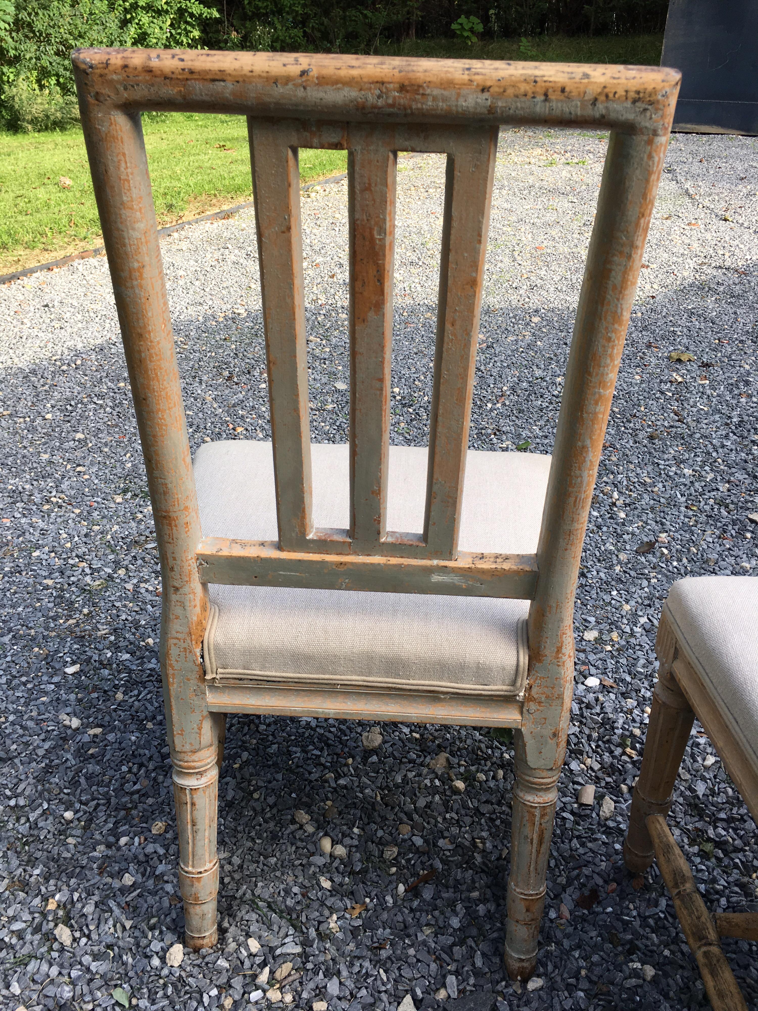 Set of Three 19th Century Gustavian Chairs 8