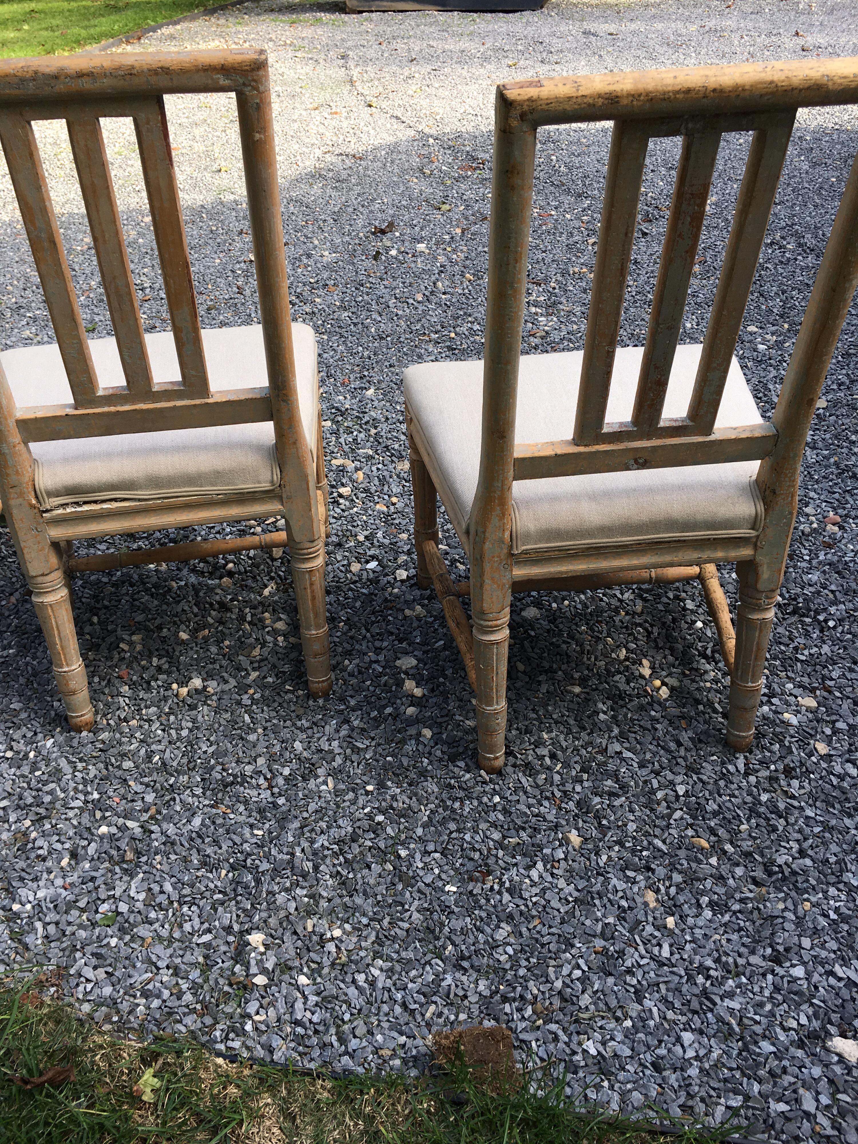 Set of Three 19th Century Gustavian Chairs 9