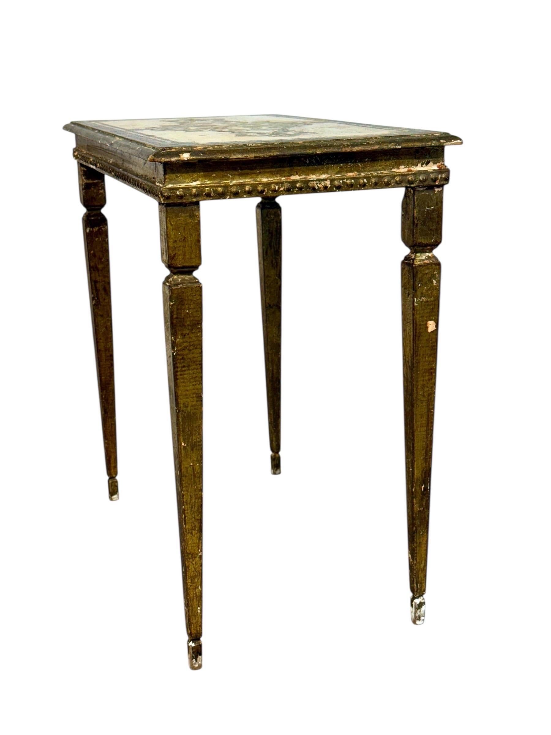 Set of Three 19th Century Italian Giltwood Nesting Tables For Sale 13