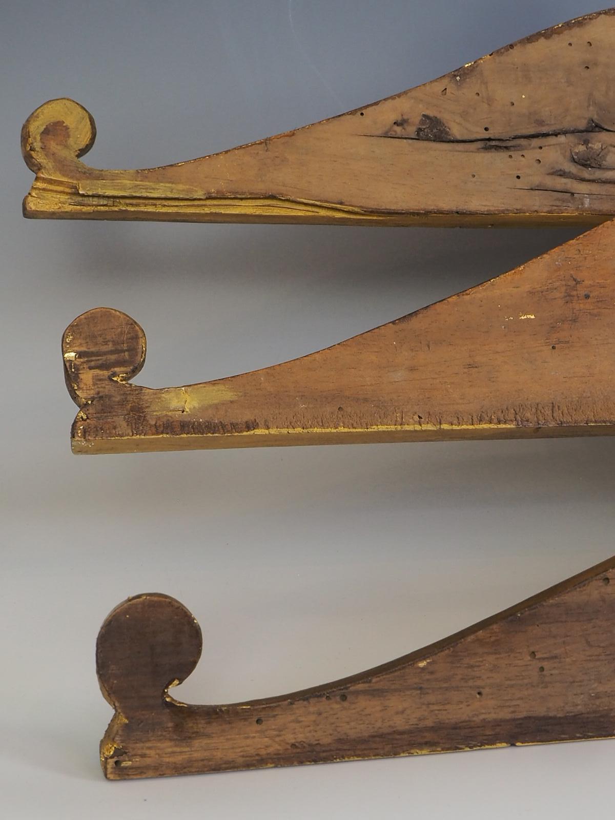 Set of Three 19th Century Italian Giltwood Over Door Pediments 9