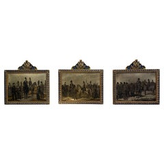Set of Three 19th Century Russian Military Presentation Plaques